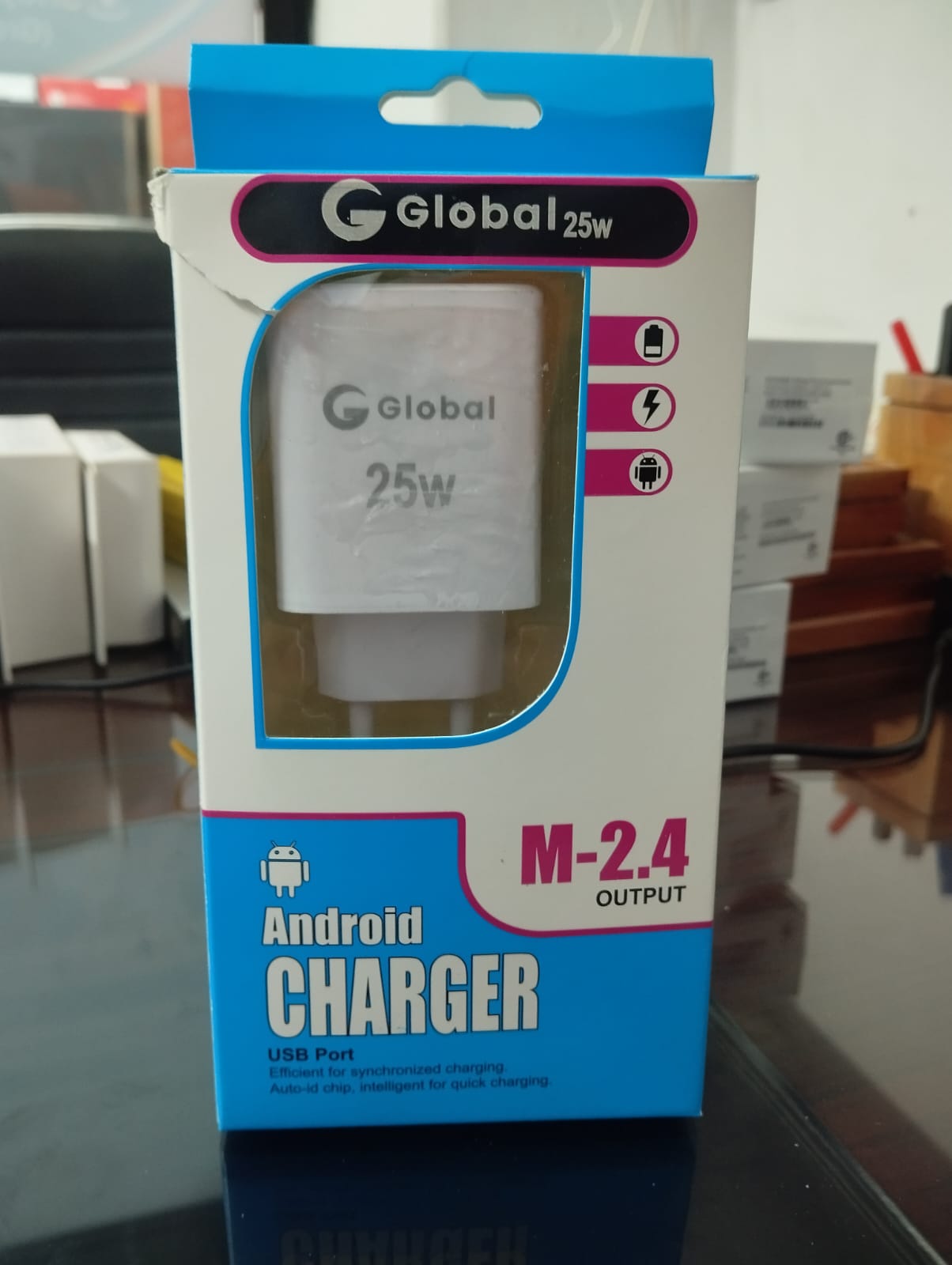 G Global 25W Fast Charger Adapter With Cable(B)