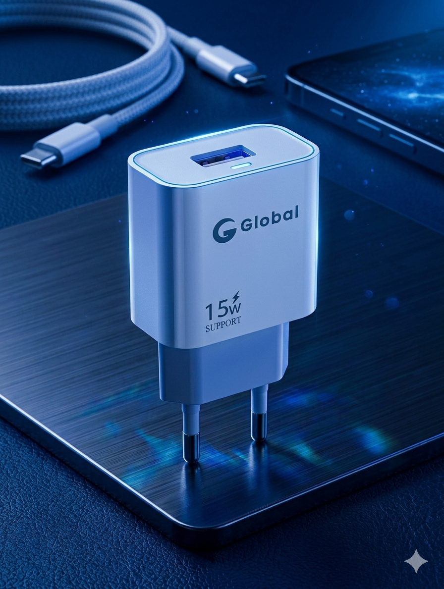 G Global 15W Fast Charger Adapter With Cable(B)