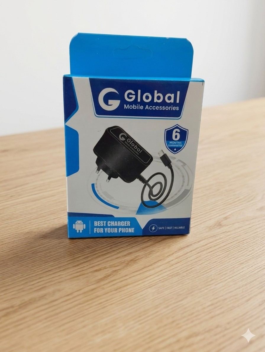 G Global 12W Fast Charger Adapter With Cable(B)
